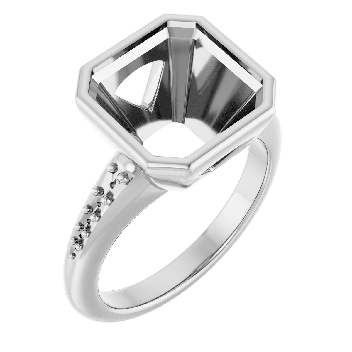 Bezel-Set Solitaire Engagement Ring