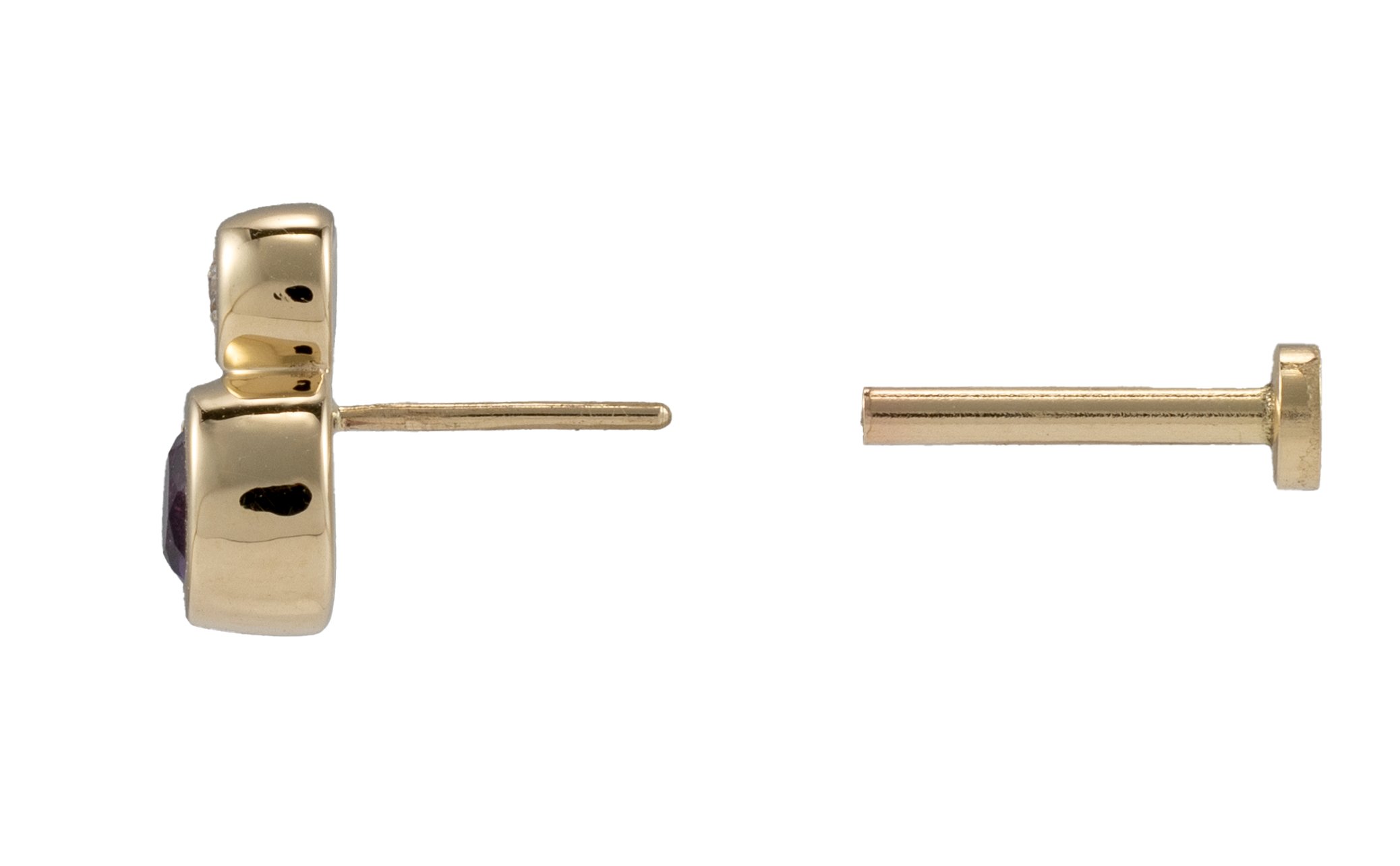 Accented Bezel-Set Earrings