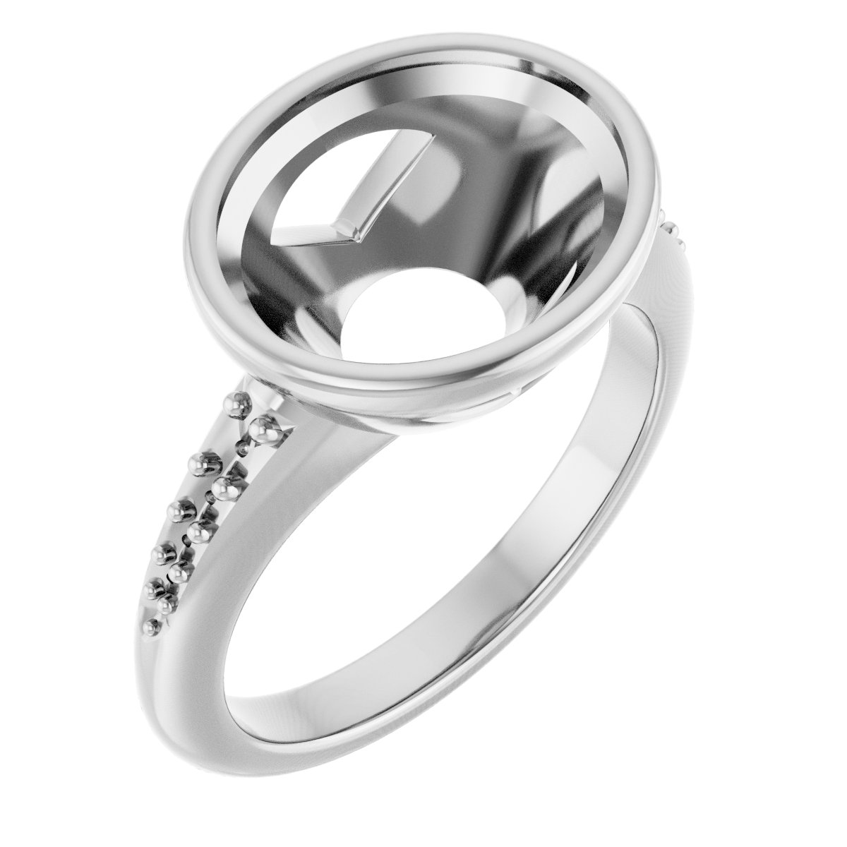 Bezel-Set Solitaire Engagement Ring