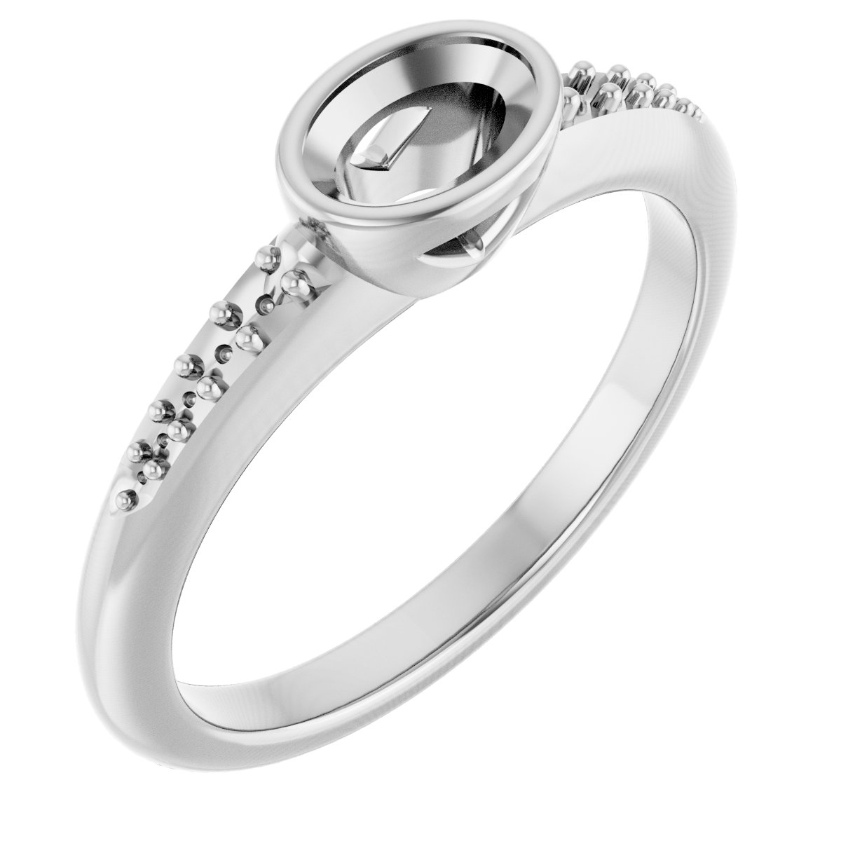 Bezel-Set Solitaire Engagement Ring