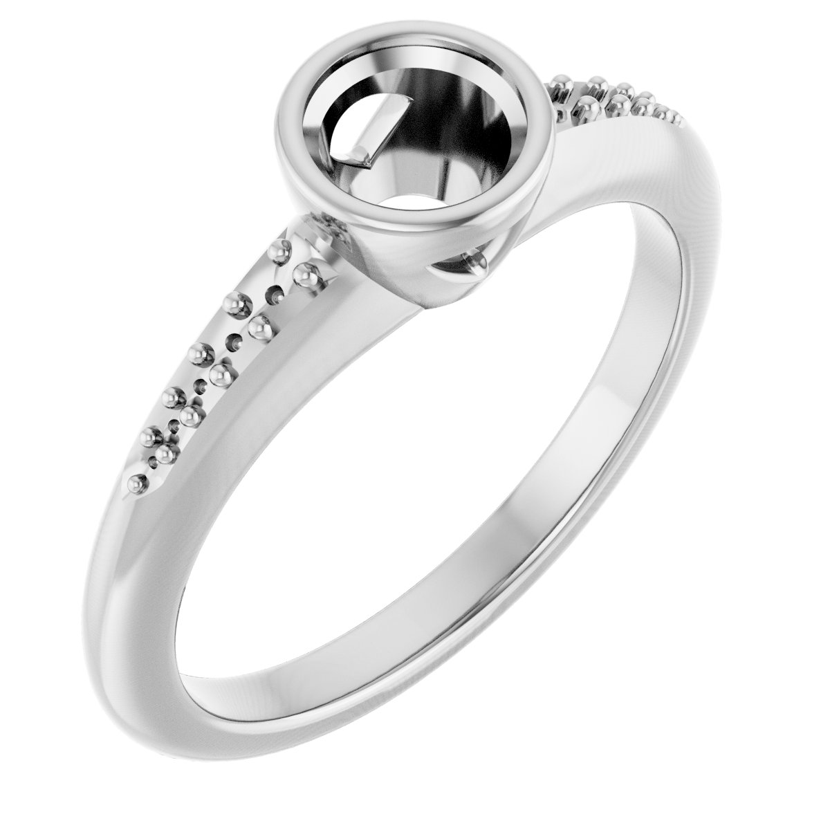 Bezel-Set Solitaire Engagement Ring