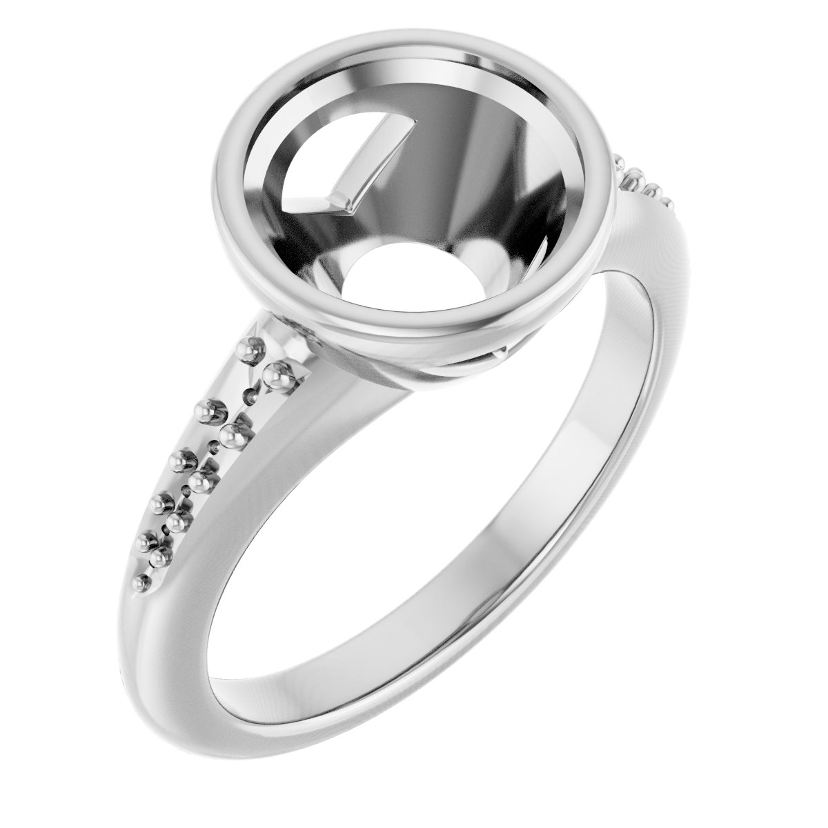 Bezel-Set Solitaire Engagement Ring