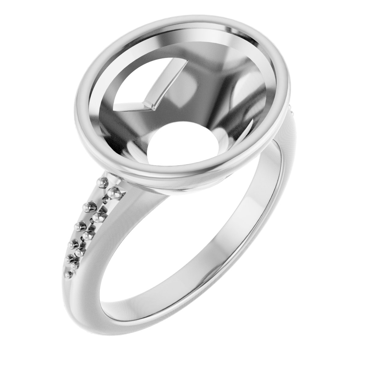 Bezel-Set Solitaire Engagement Ring