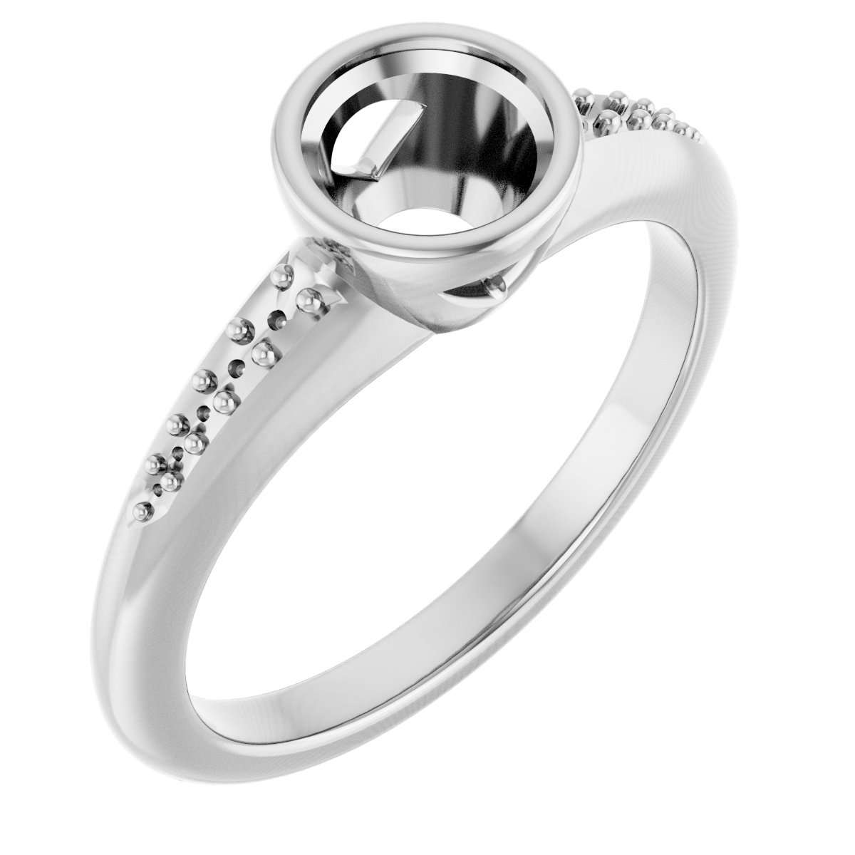 Bezel-Set Solitaire Engagement Ring