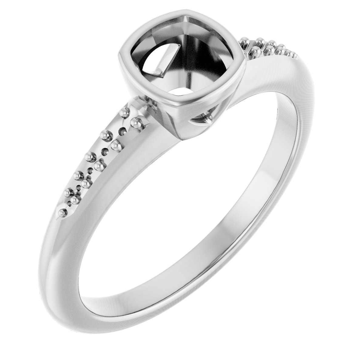 Bezel-Set Solitaire Engagement Ring