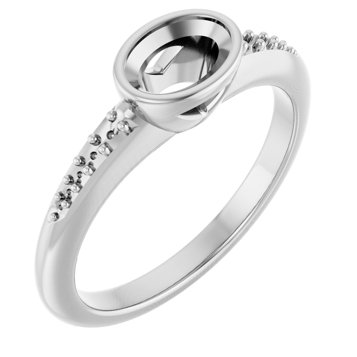 Bezel-Set Solitaire Engagement Ring