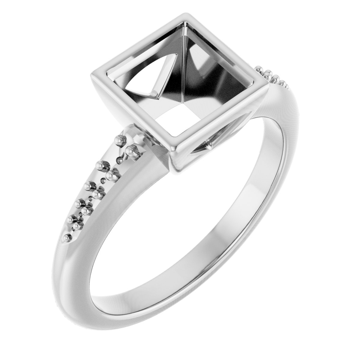 Bezel-Set Solitaire Engagement Ring