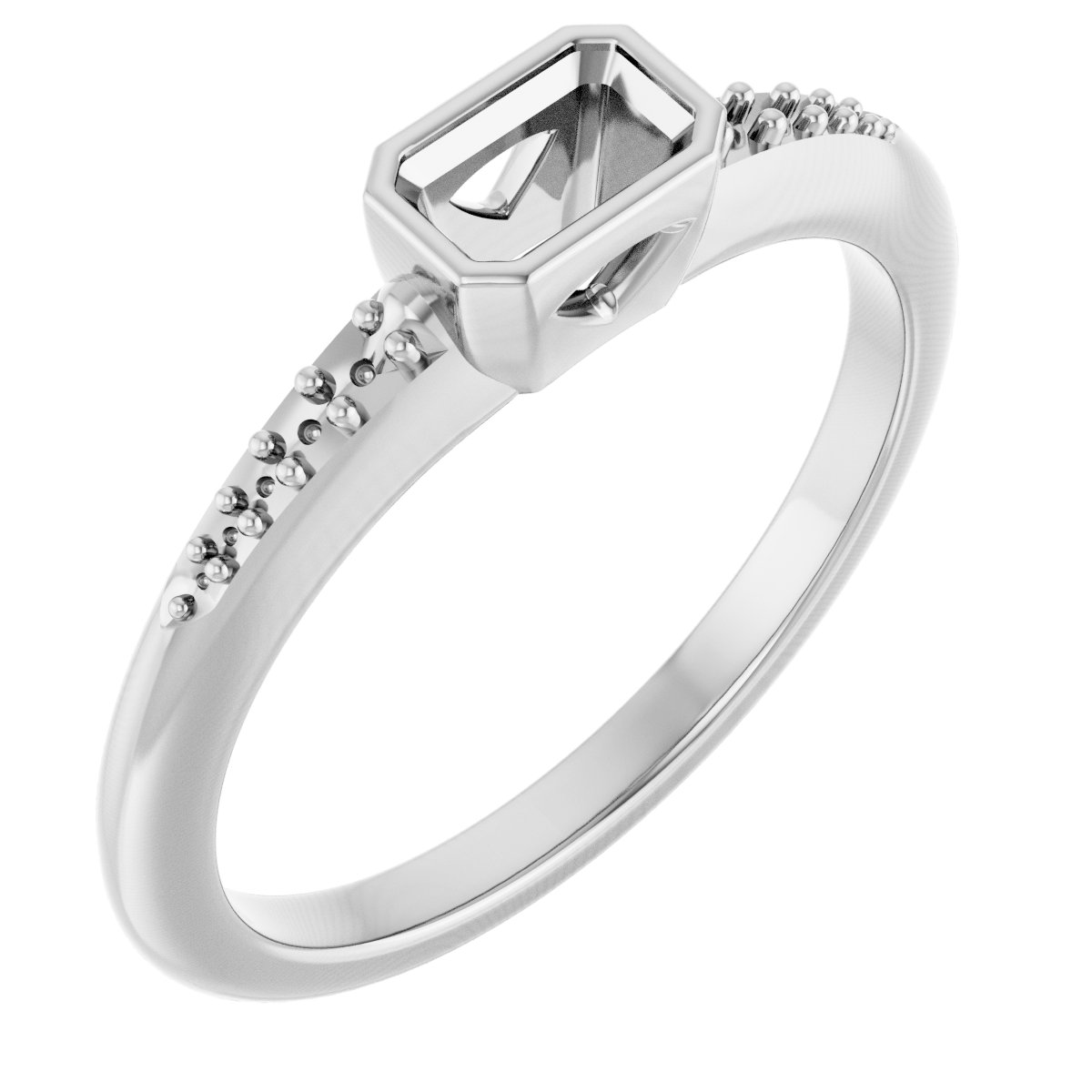 Bezel-Set Solitaire Engagement Ring