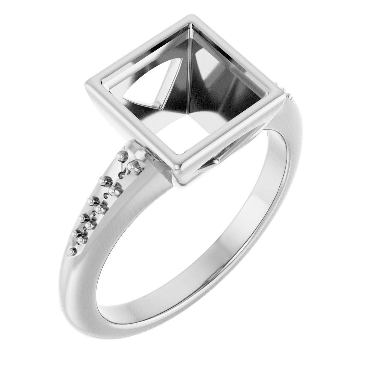 Bezel-Set Solitaire Engagement Ring