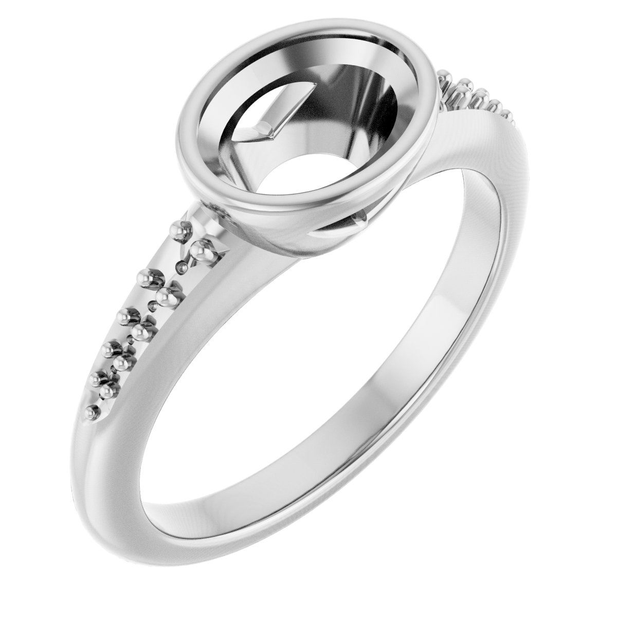 Bezel-Set Solitaire Engagement Ring