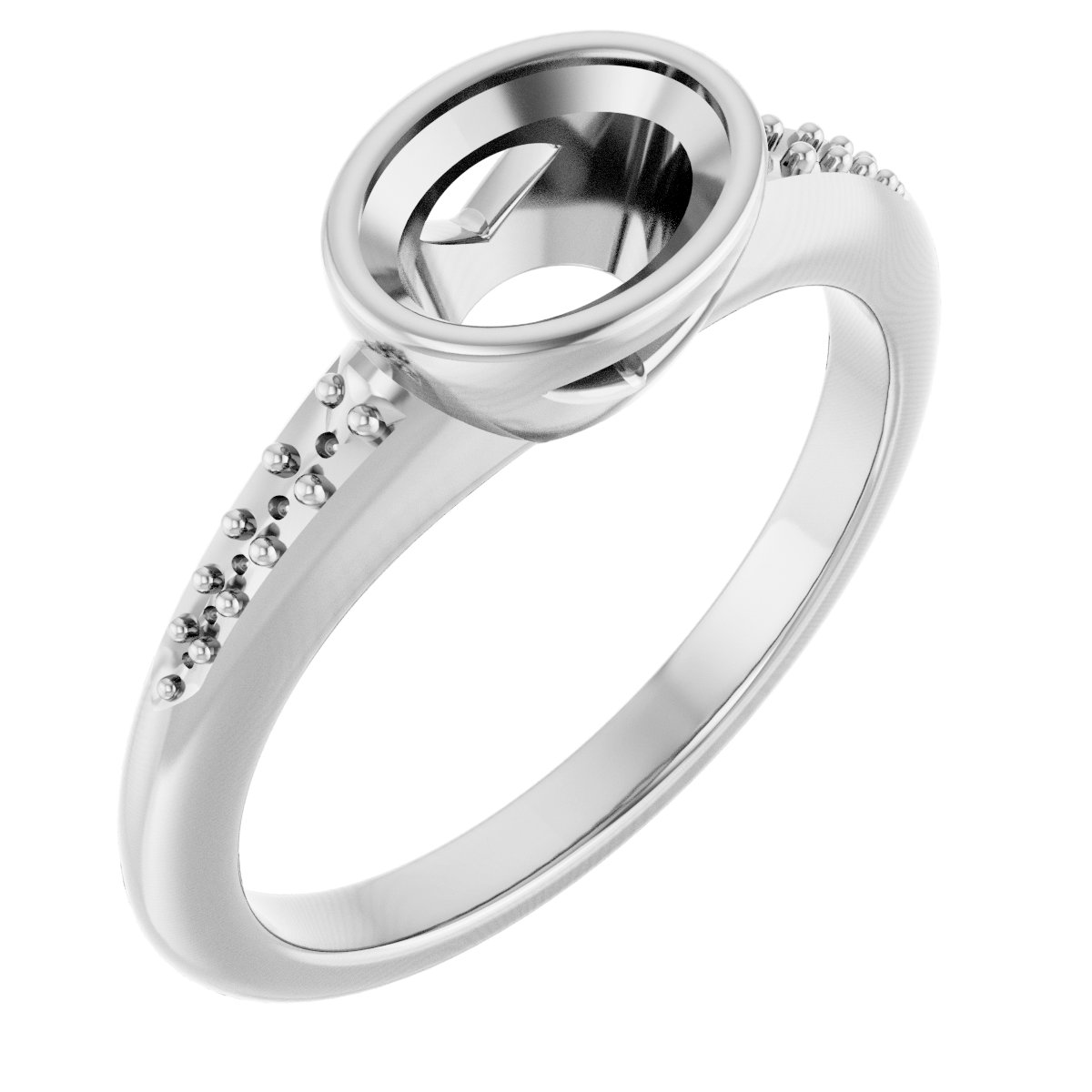 Bezel-Set Solitaire Engagement Ring