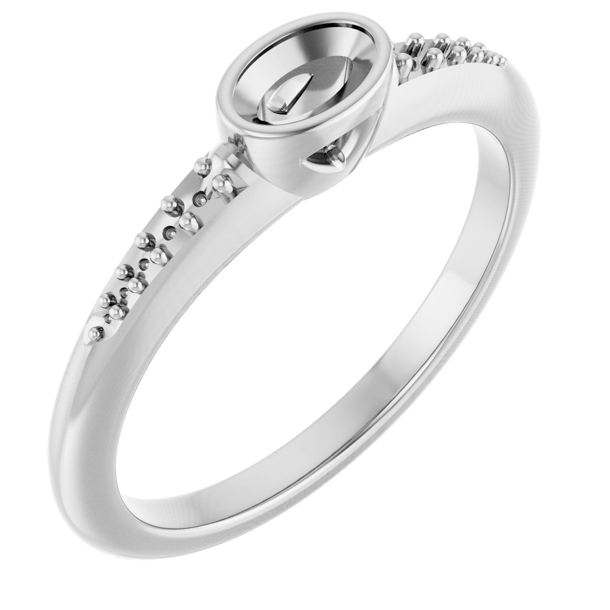 Bezel-Set Solitaire Engagement Ring