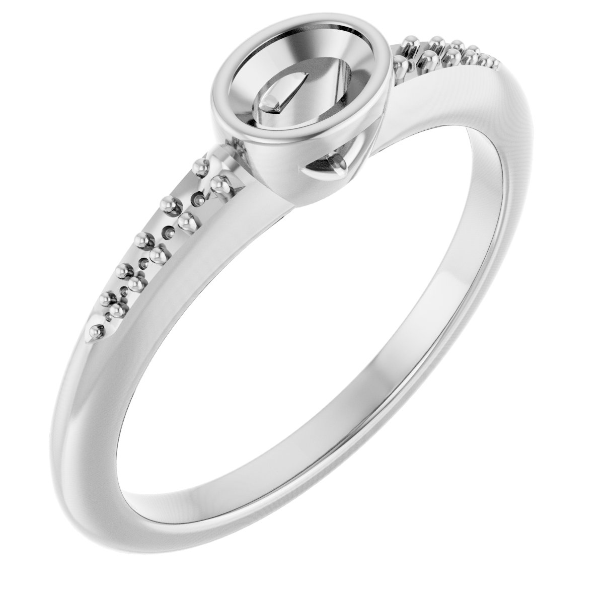 Bezel-Set Solitaire Engagement Ring