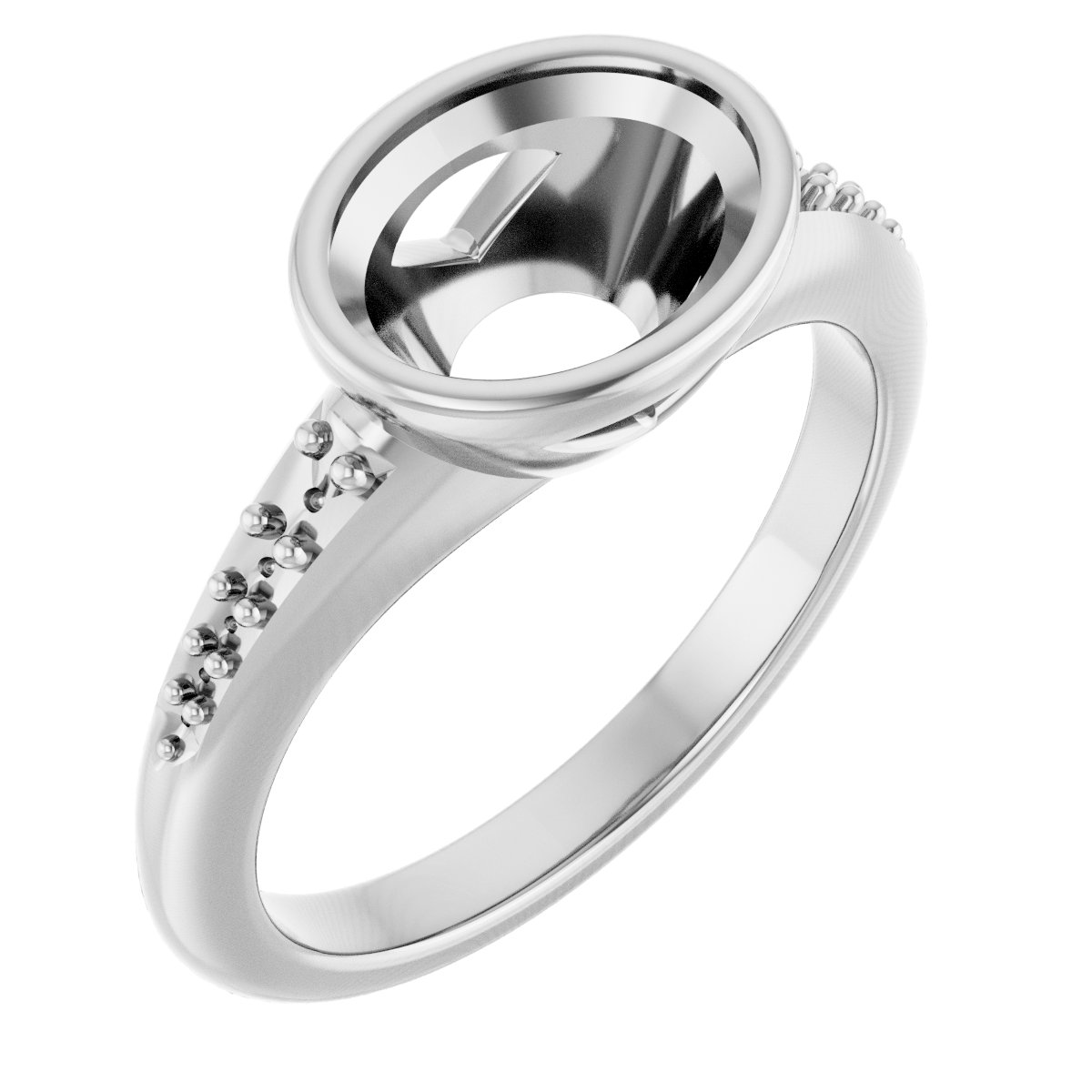 Bezel-Set Solitaire Engagement Ring