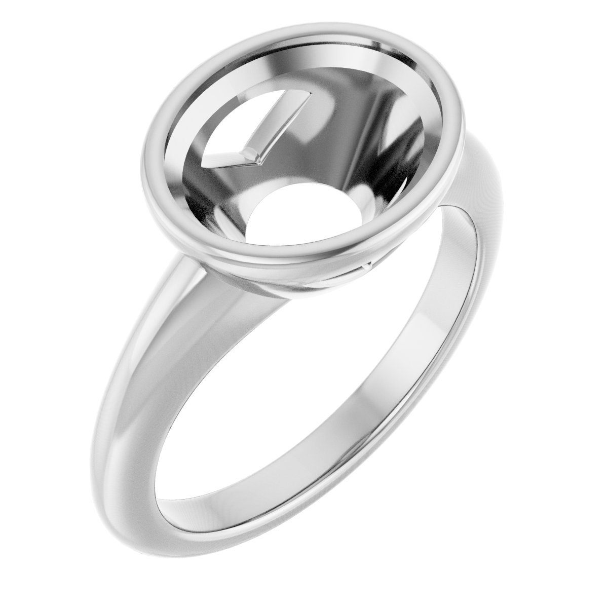 Bezel-Set Solitaire Engagement Ring