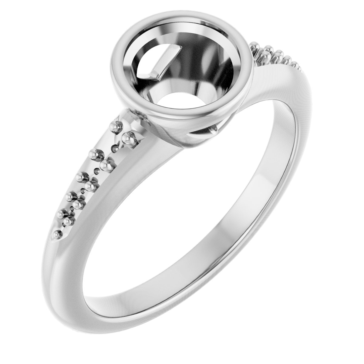 Bezel-Set Solitaire Engagement Ring
