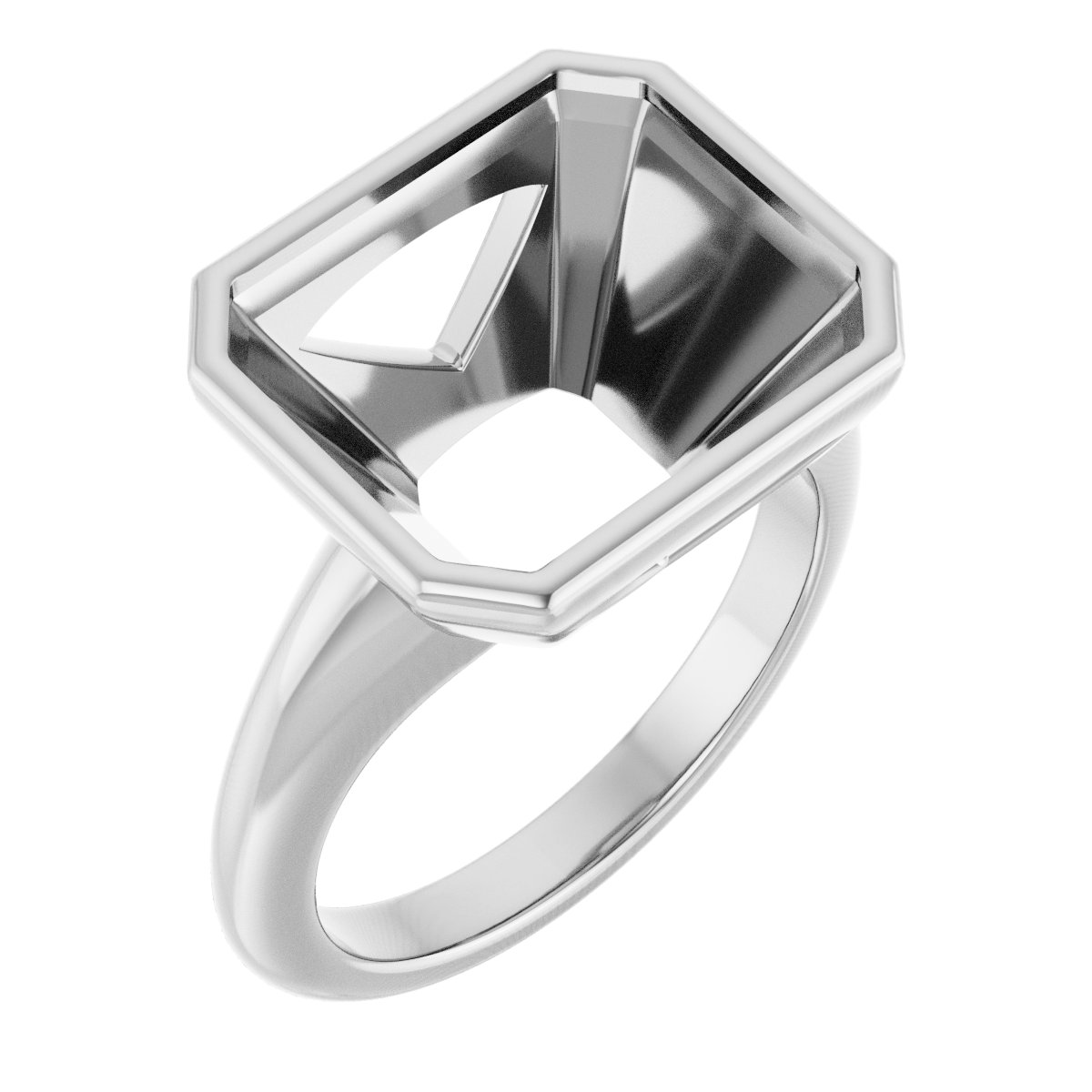 Bezel-Set Solitaire Engagement Ring
