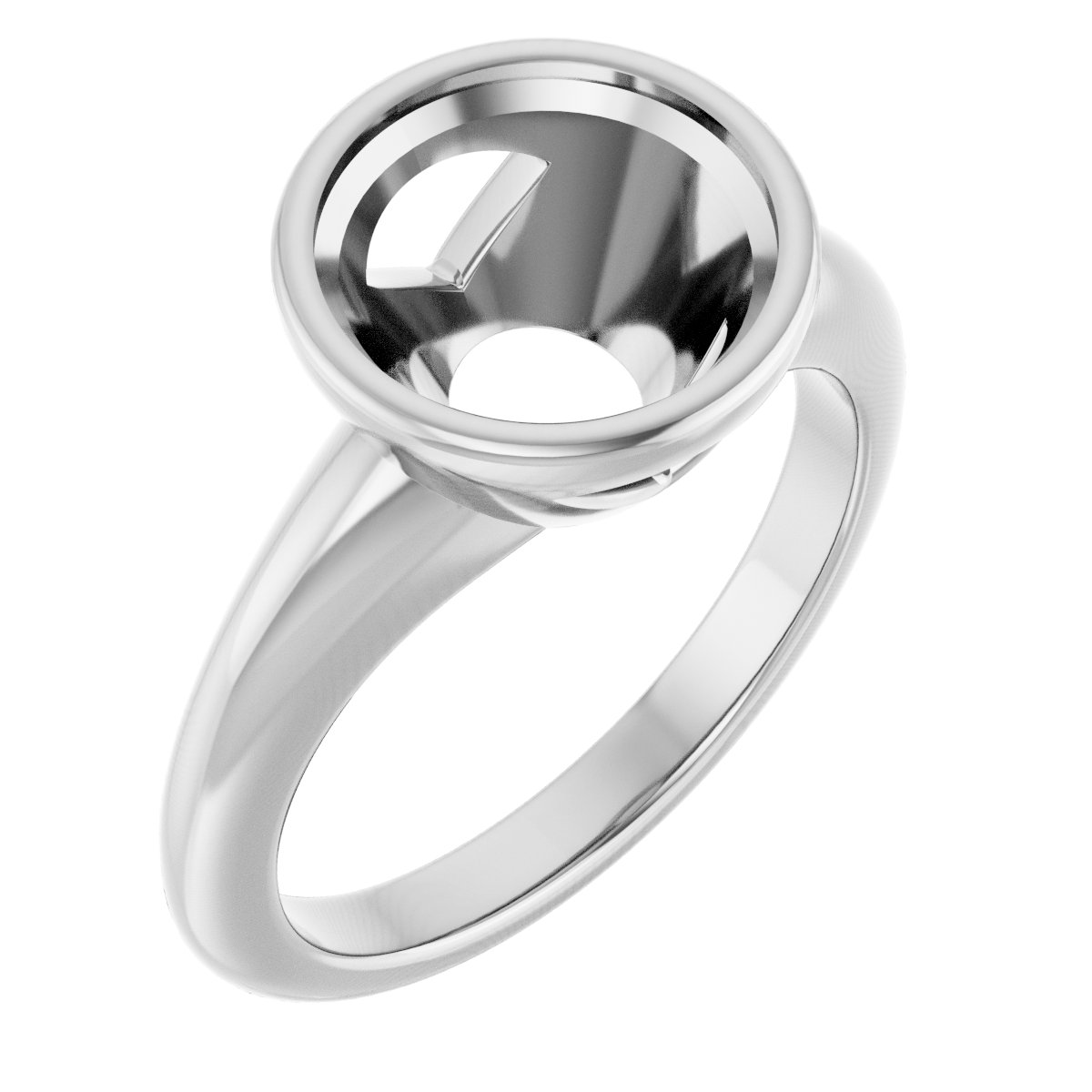 Bezel-Set Solitaire Engagement Ring