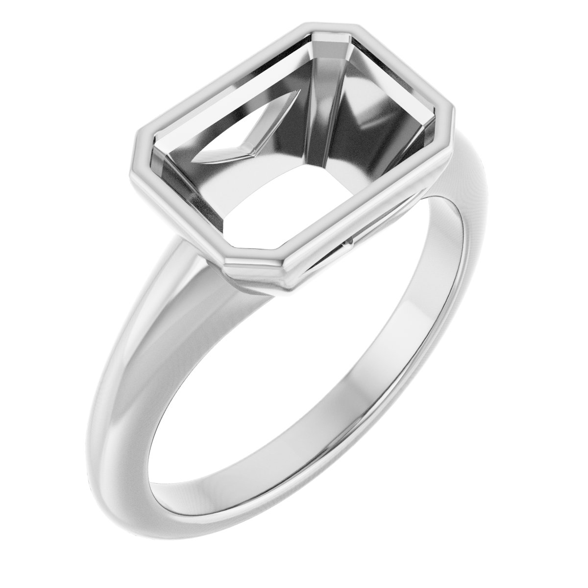 Bezel-Set Solitaire Engagement Ring