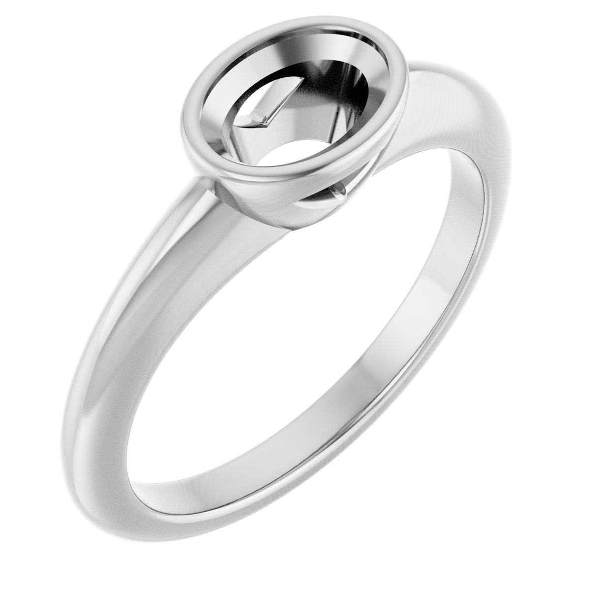 Bezel-Set Solitaire Engagement Ring