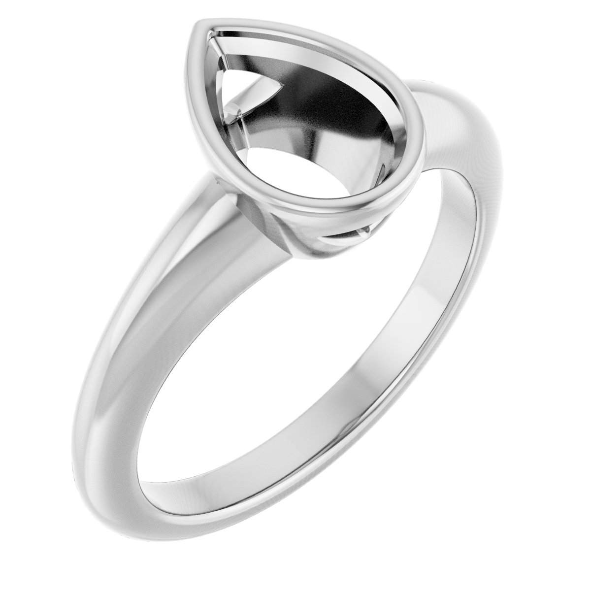 Bezel-Set Solitaire Engagement Ring