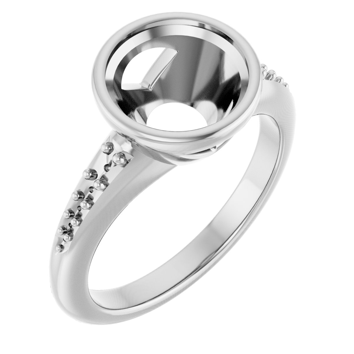 Bezel-Set Solitaire Engagement Ring
