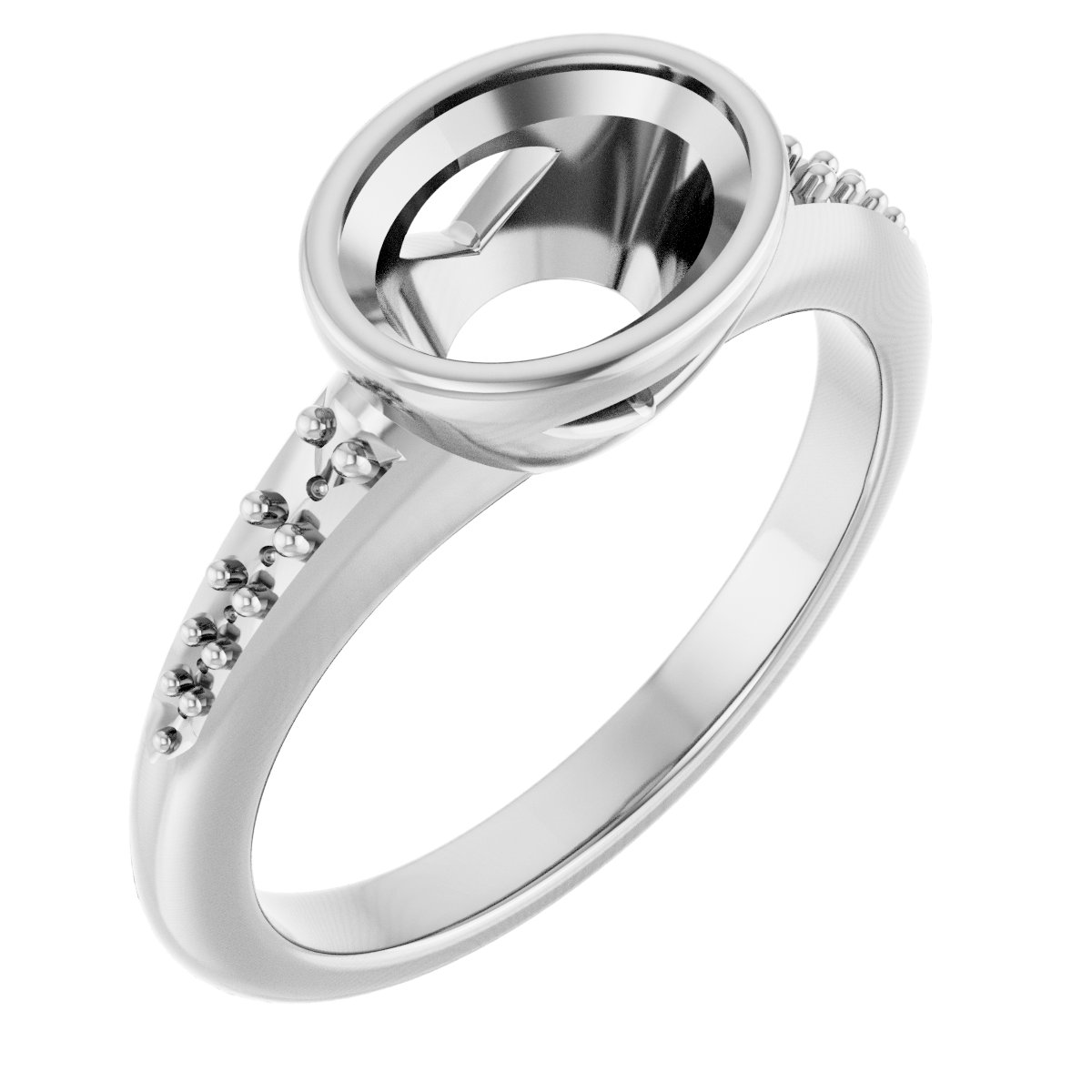 Bezel-Set Solitaire Engagement Ring