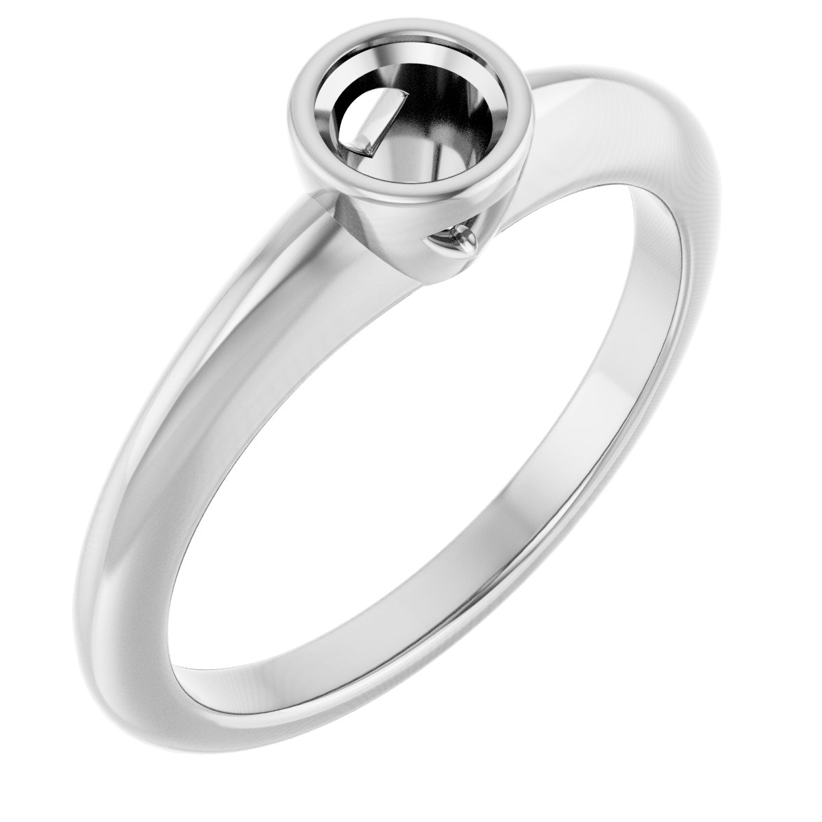 Bezel-Set Solitaire Engagement Ring