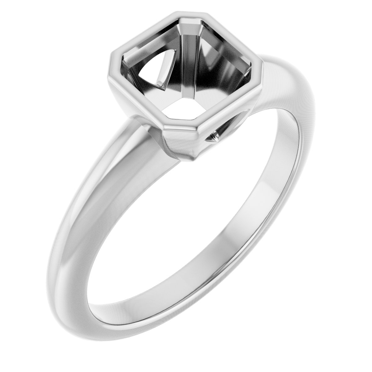 Bezel-Set Solitaire Engagement Ring