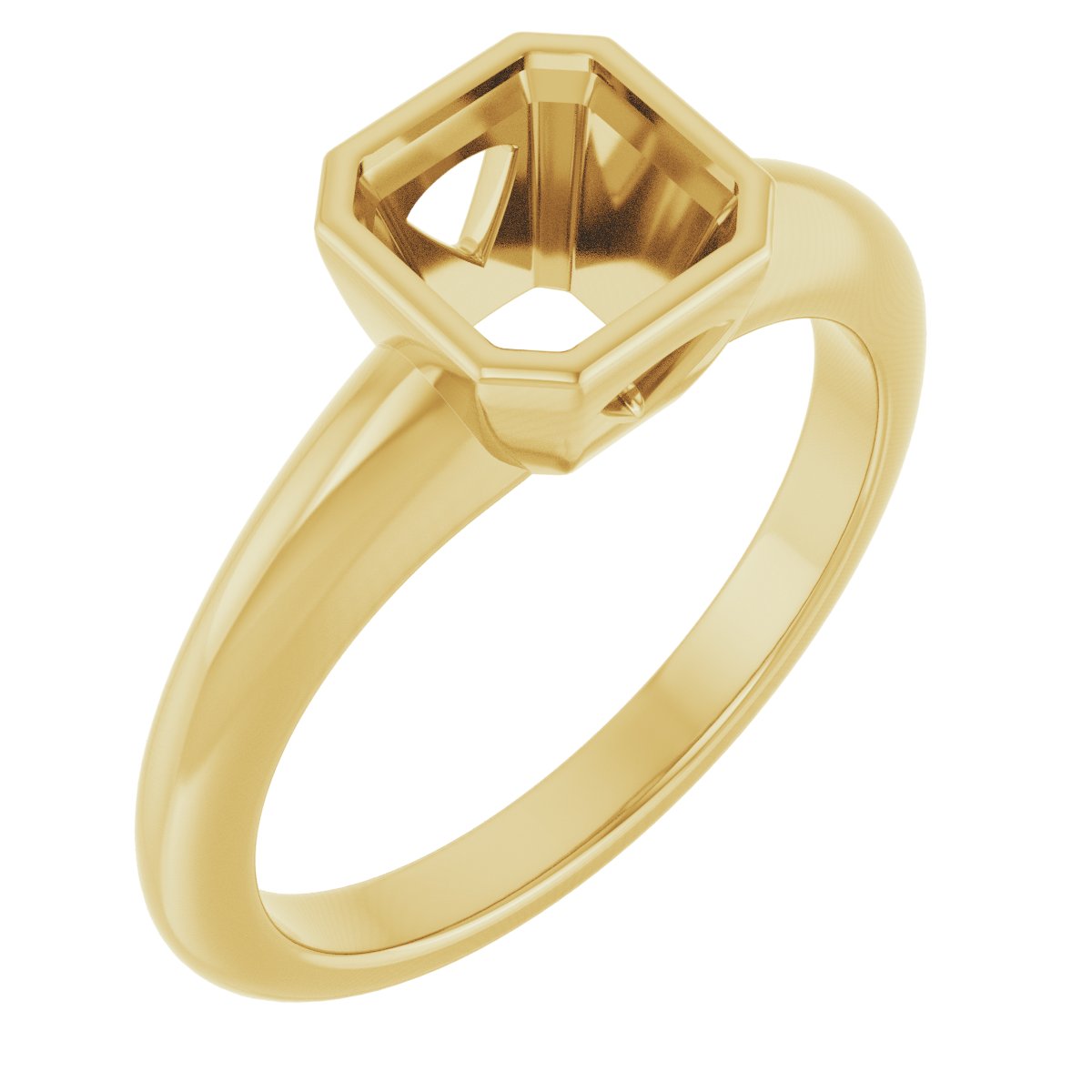Bezel-Set Solitaire Engagement Ring