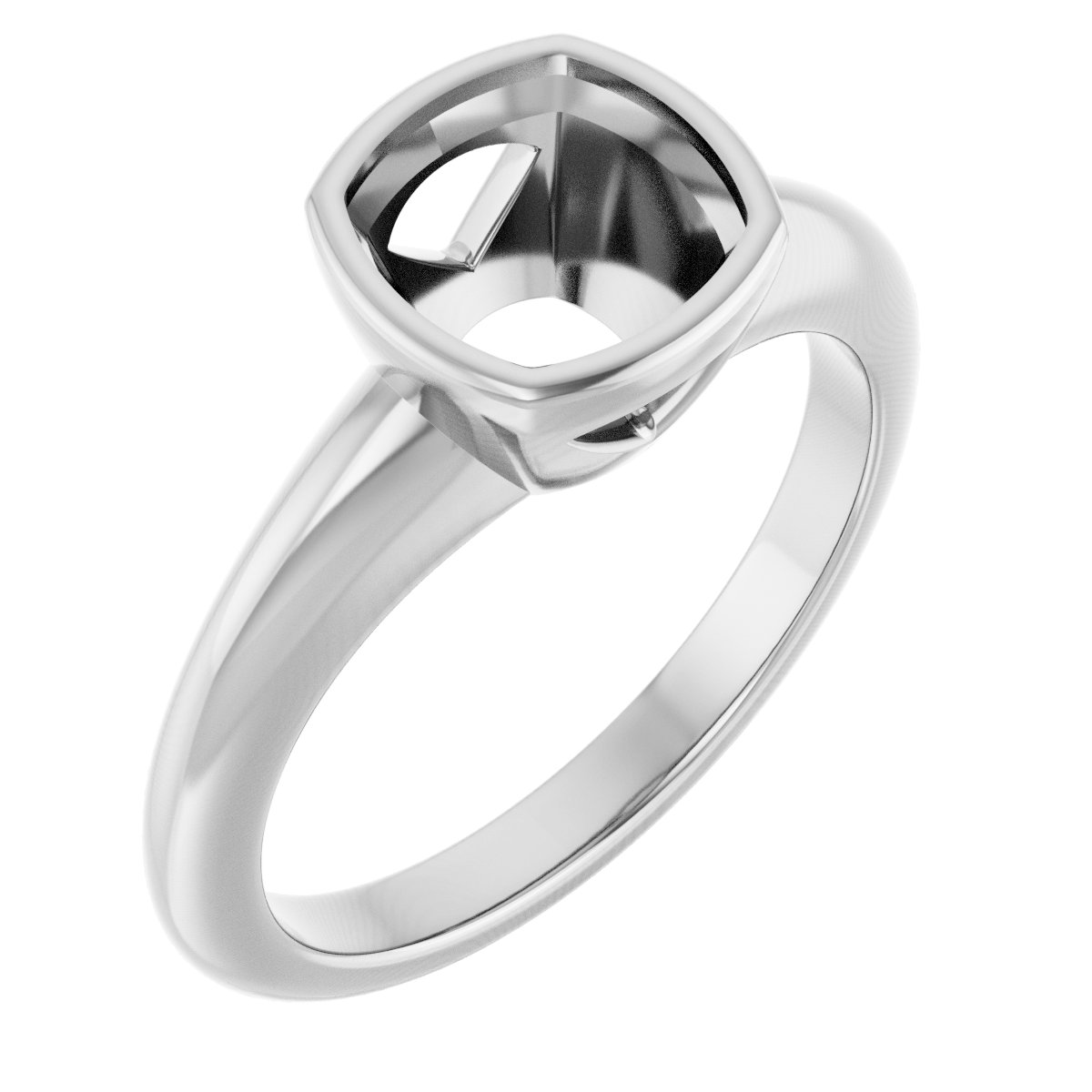 Bezel-Set Solitaire Engagement Ring