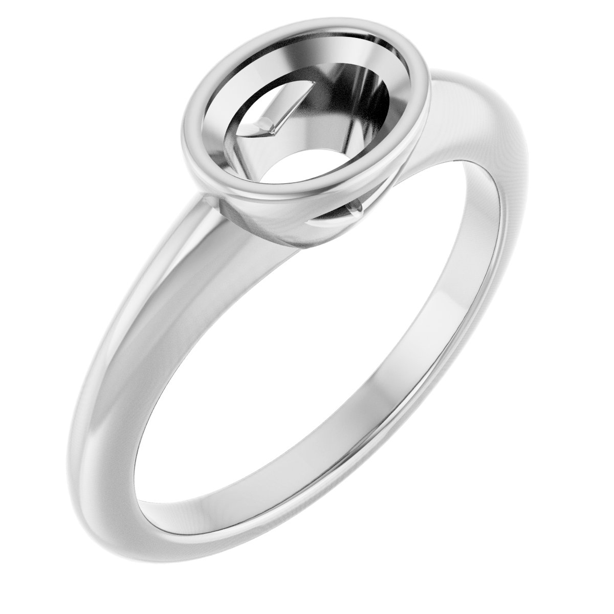 Bezel-Set Solitaire Engagement Ring