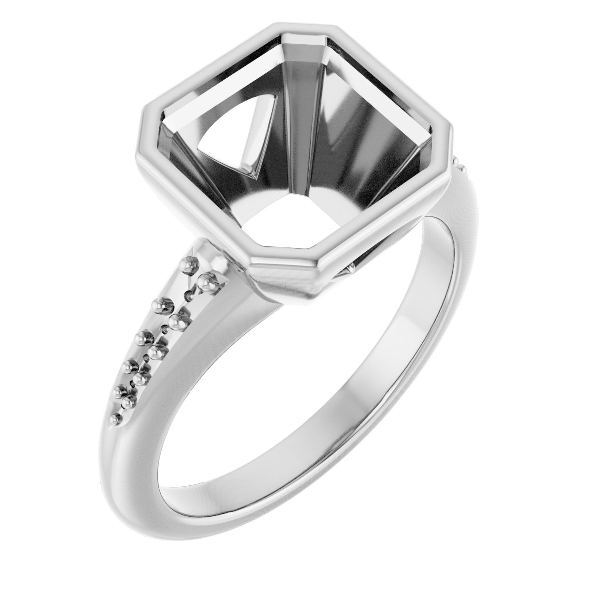 Bezel-Set Solitaire Engagement Ring