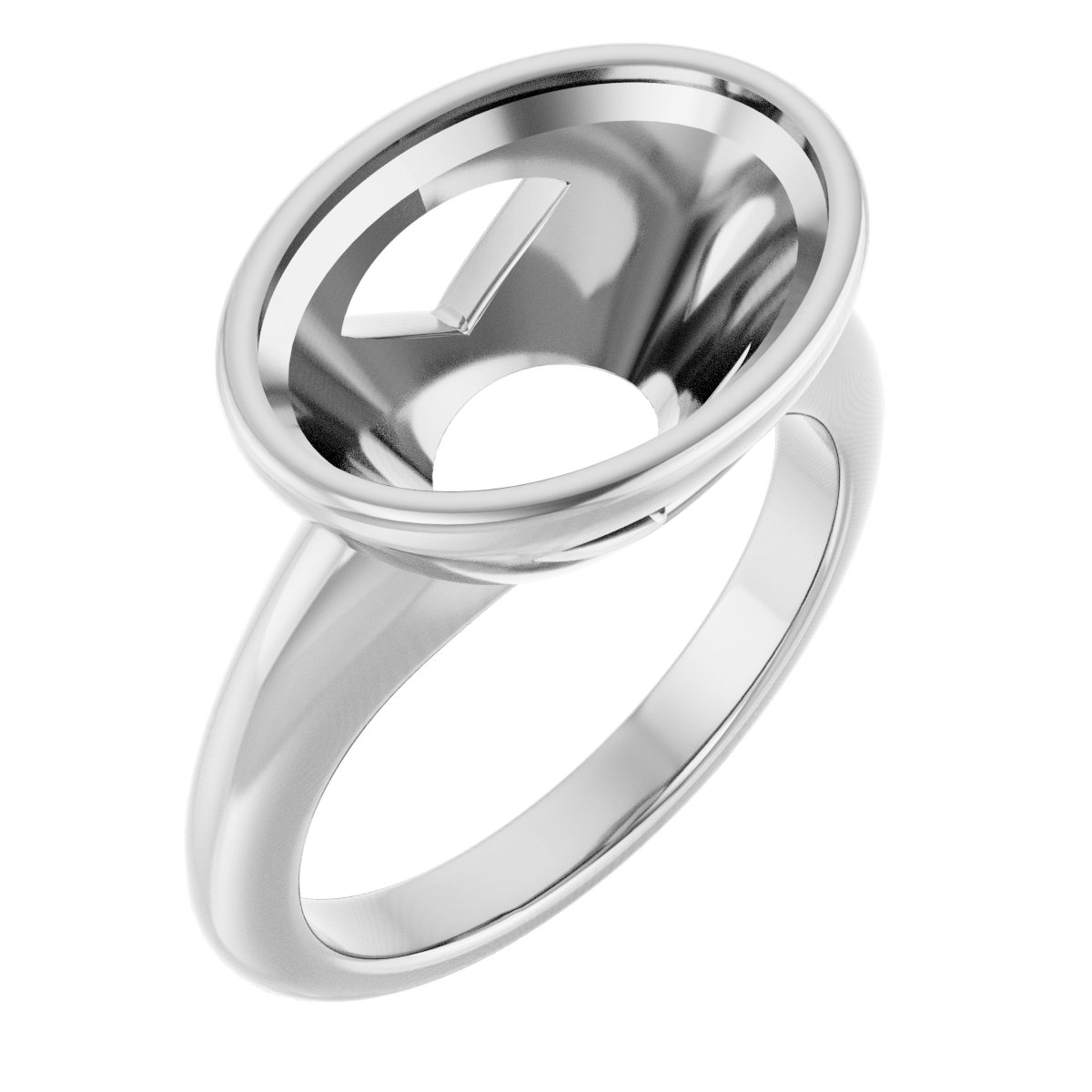Bezel-Set Solitaire Engagement Ring