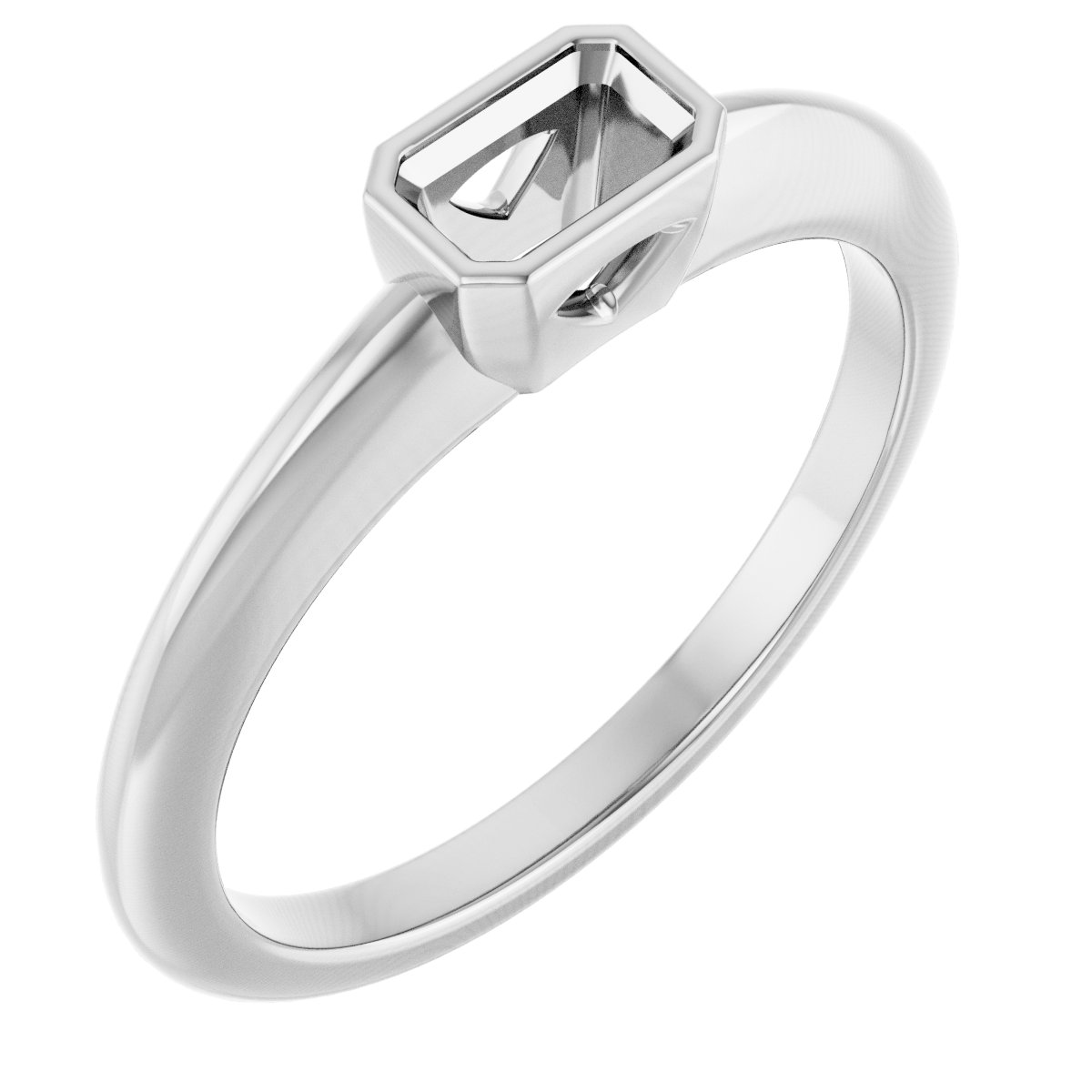 Bezel-Set Solitaire Engagement Ring