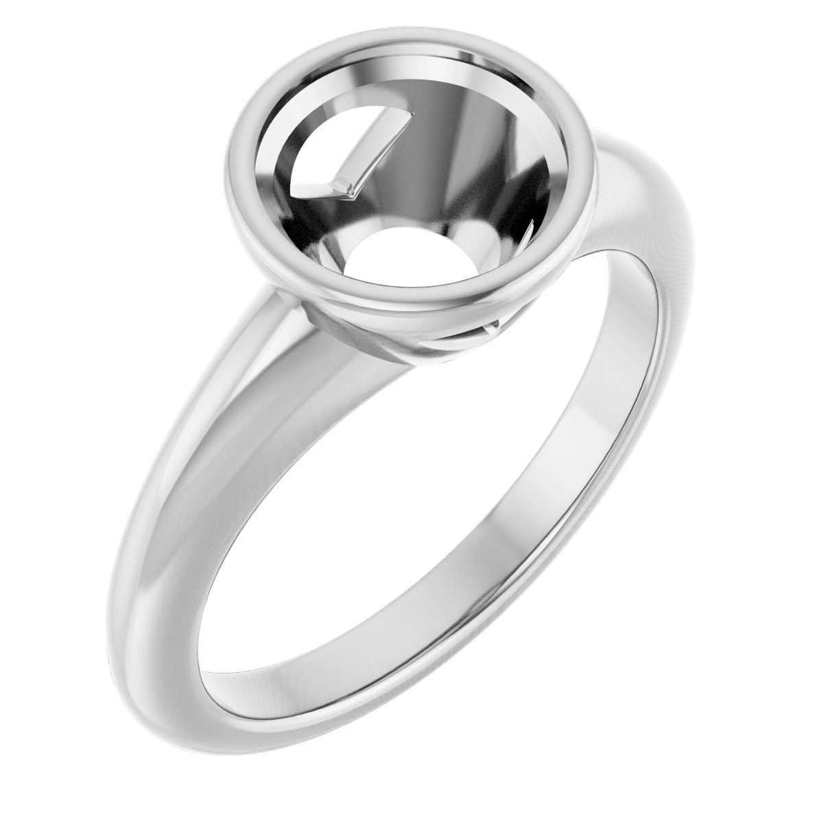 Bezel-Set Solitaire Engagement Ring