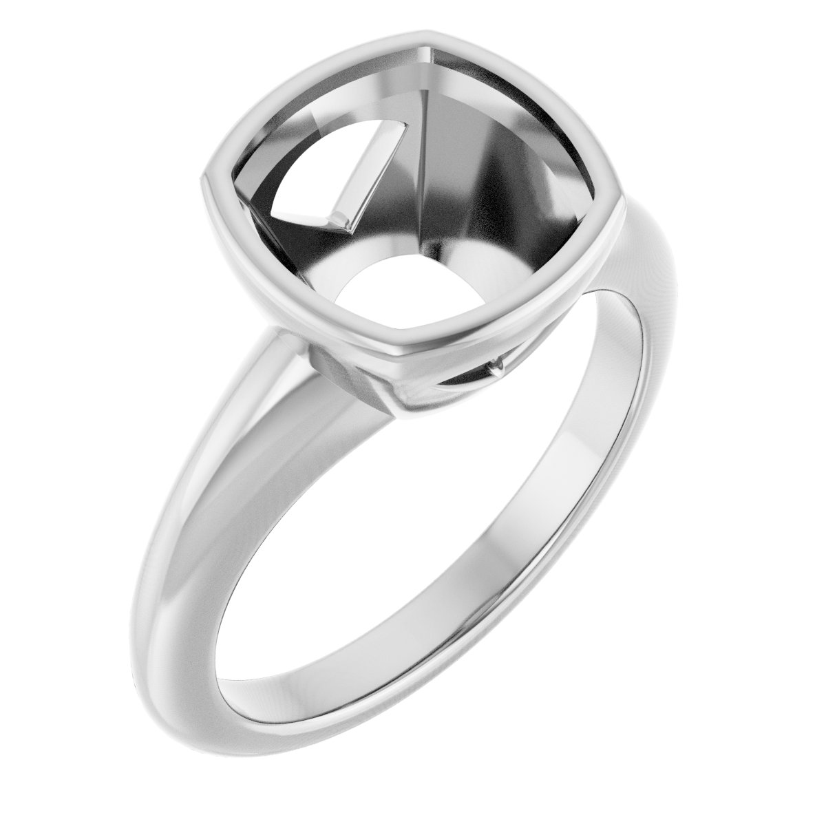 Bezel-Set Solitaire Engagement Ring
