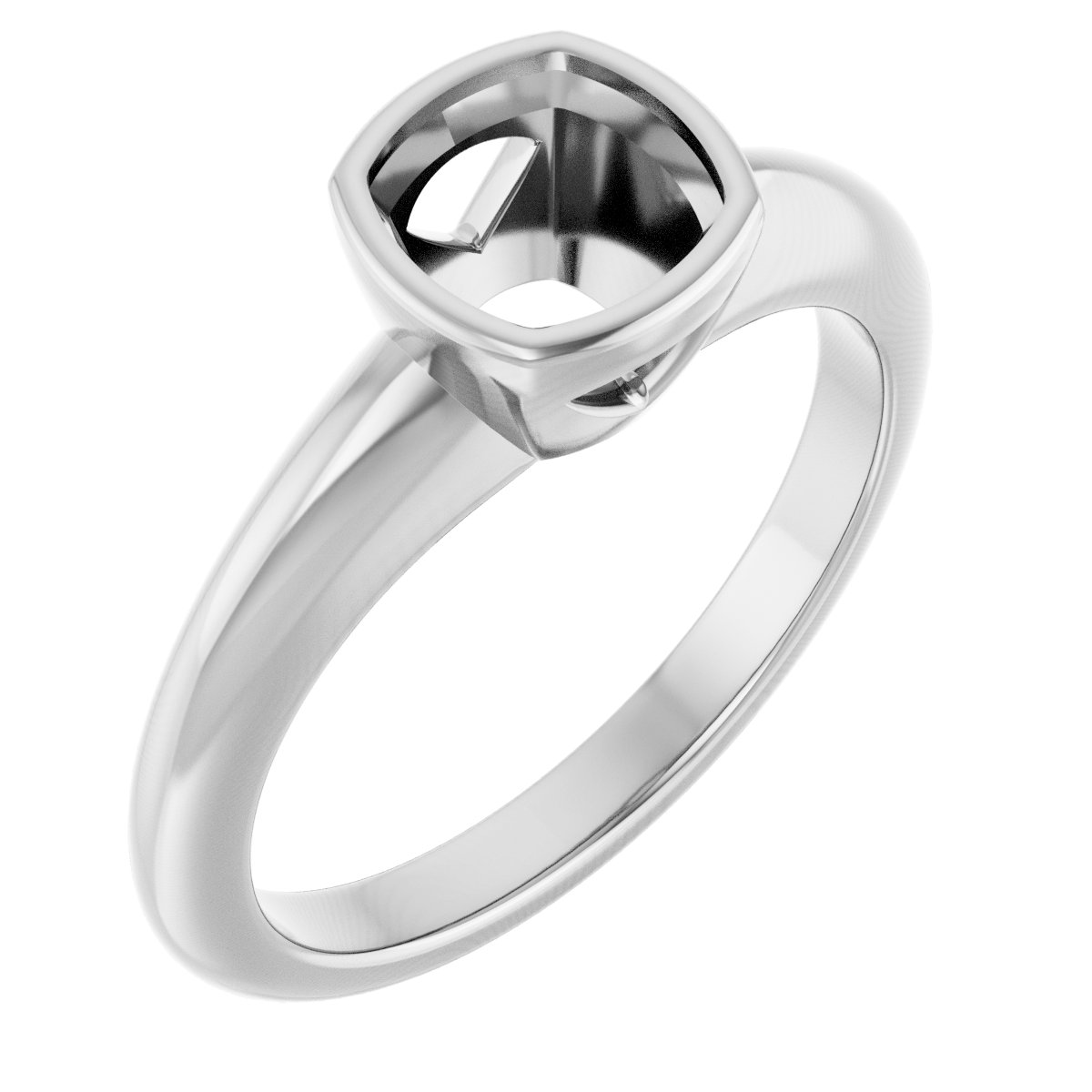 Bezel-Set Solitaire Engagement Ring