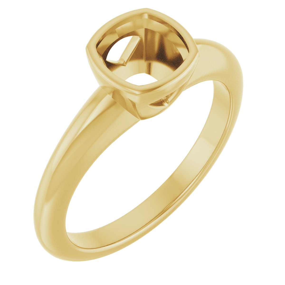 Bezel-Set Solitaire Engagement Ring