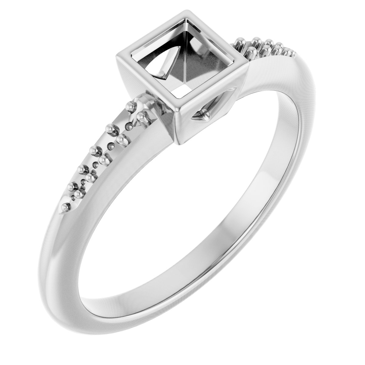 Bezel-Set Solitaire Engagement Ring