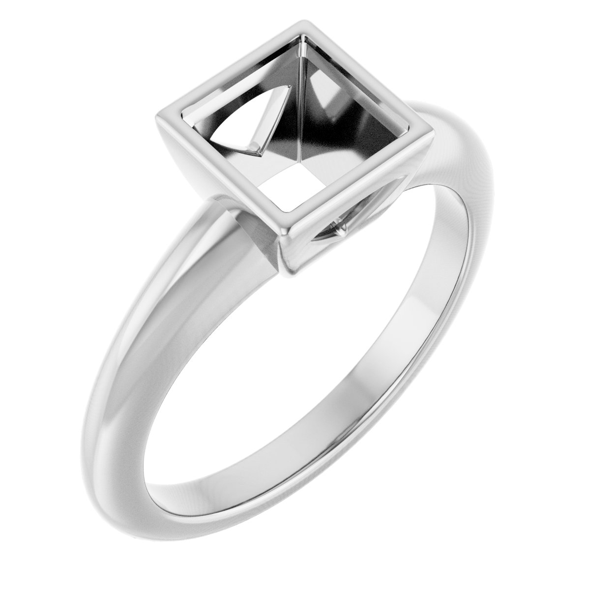 Bezel-Set Solitaire Engagement Ring