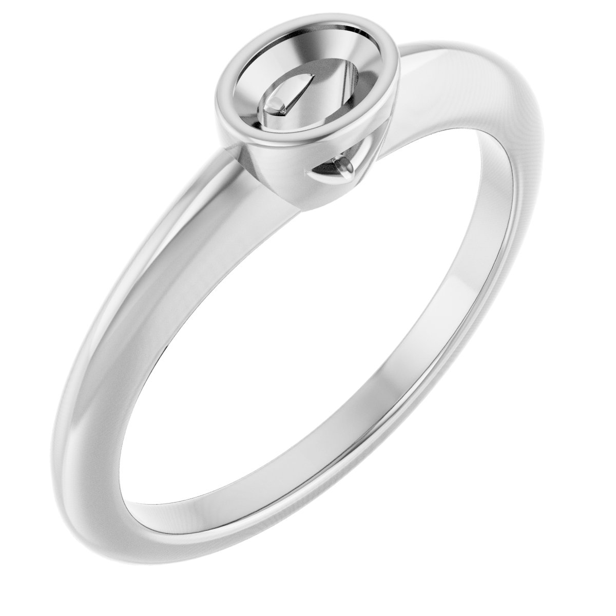 Bezel-Set Solitaire Engagement Ring