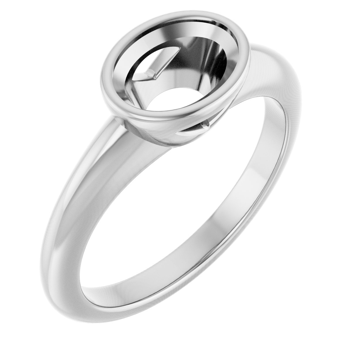 Bezel-Set Solitaire Engagement Ring