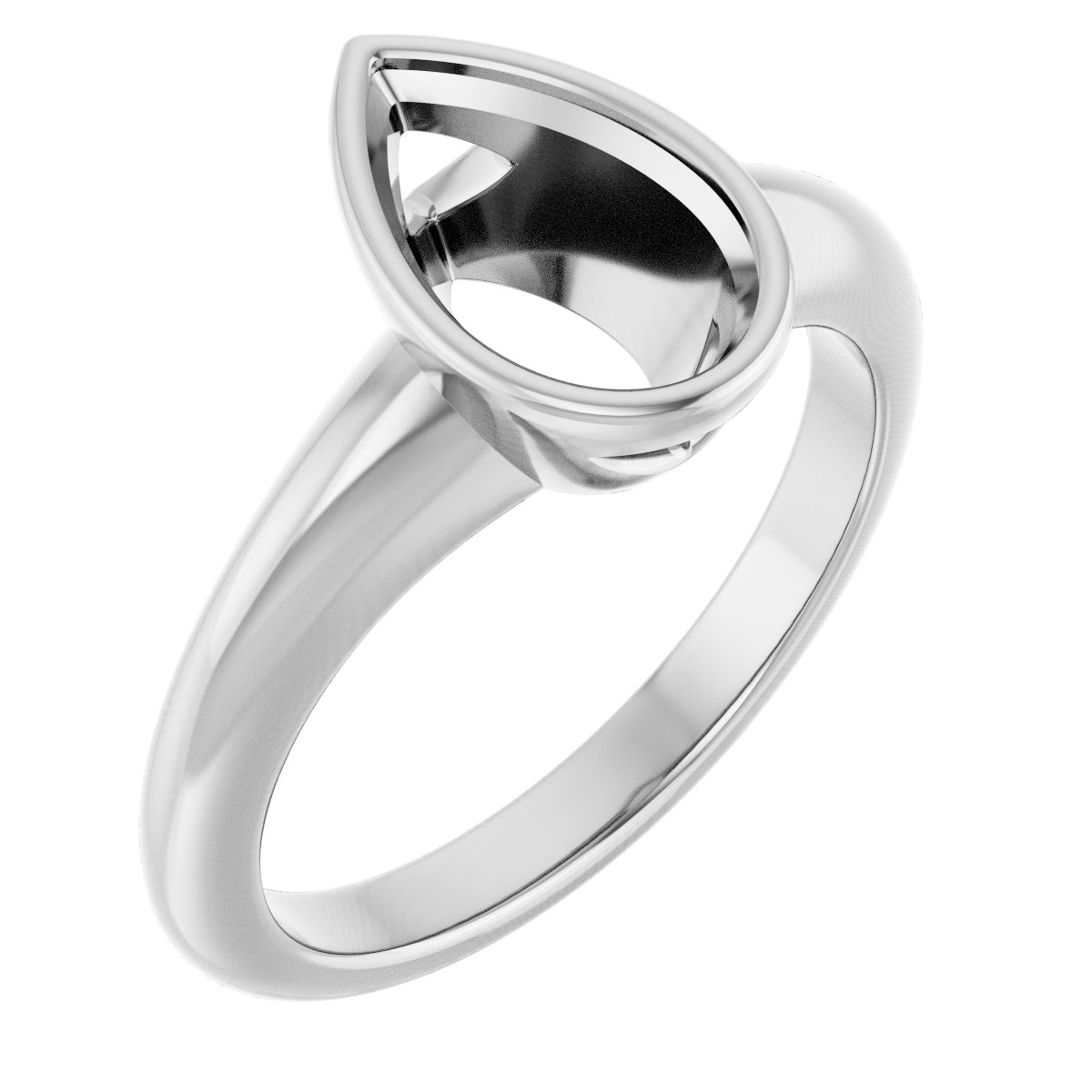Bezel-Set Solitaire Engagement Ring