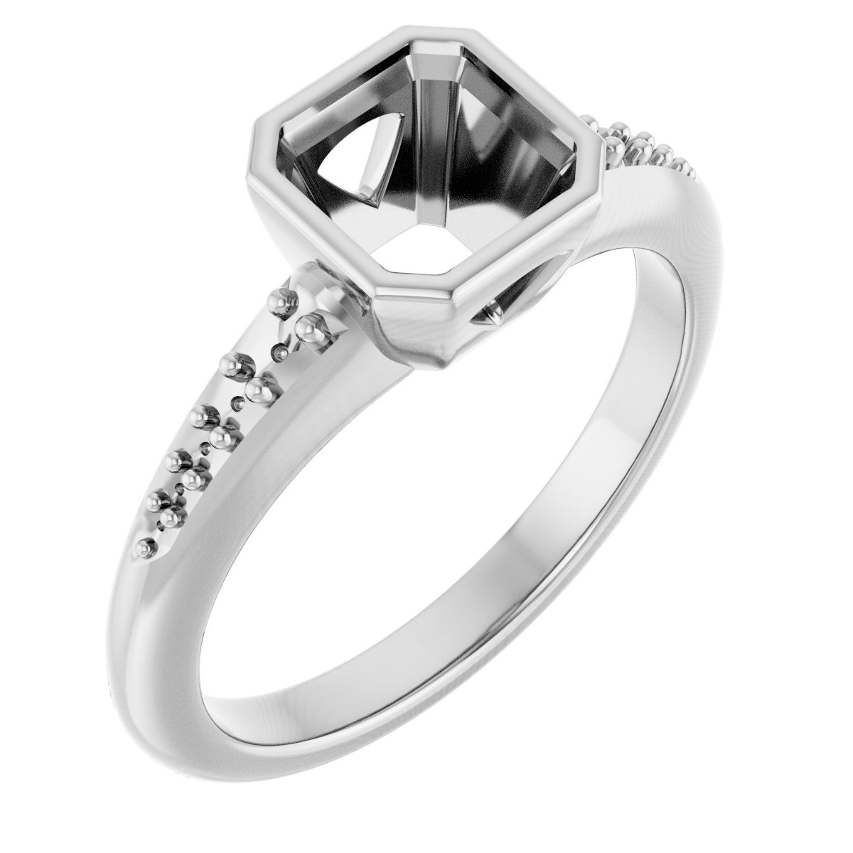 Bezel-Set Solitaire Engagement Ring