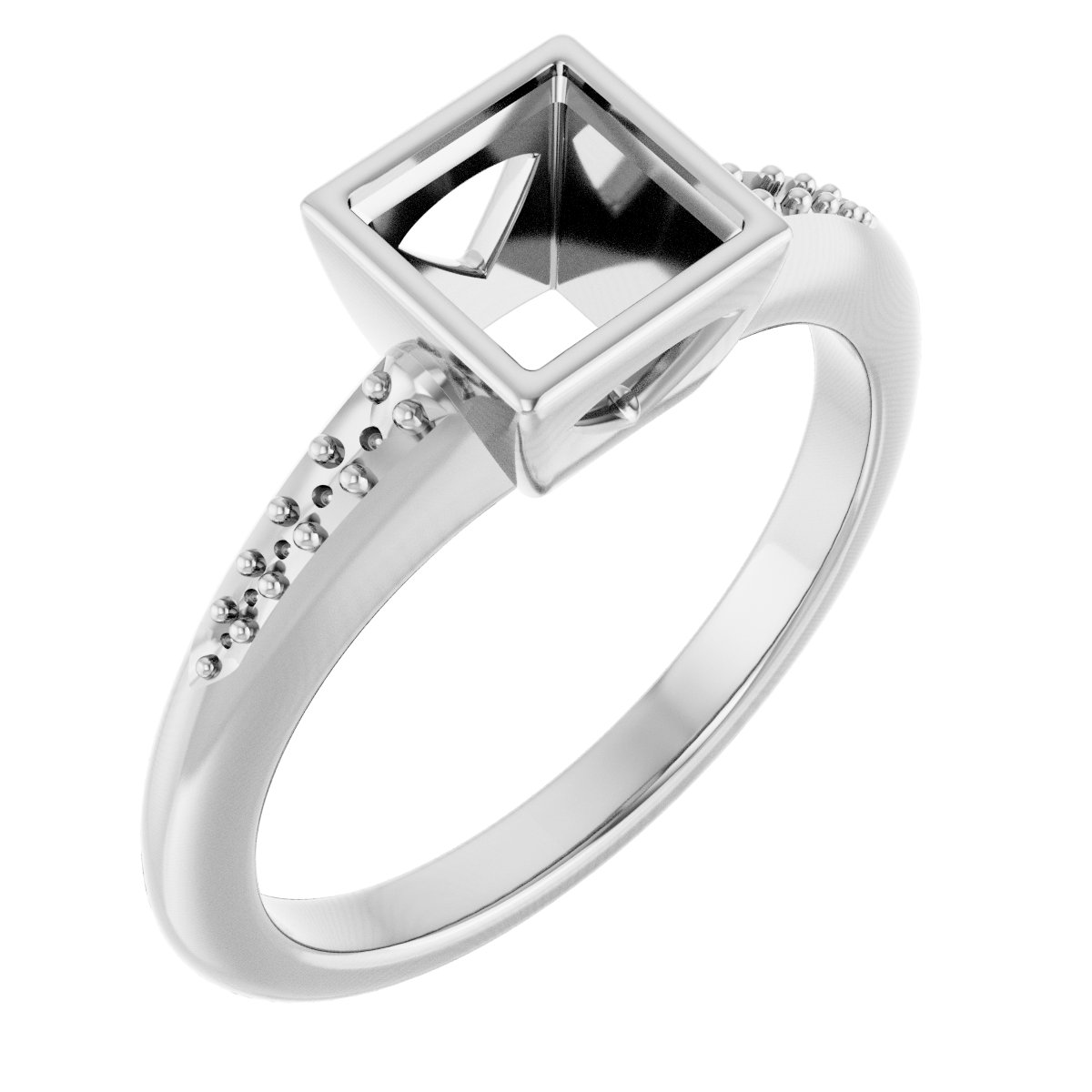 Bezel-Set Solitaire Engagement Ring