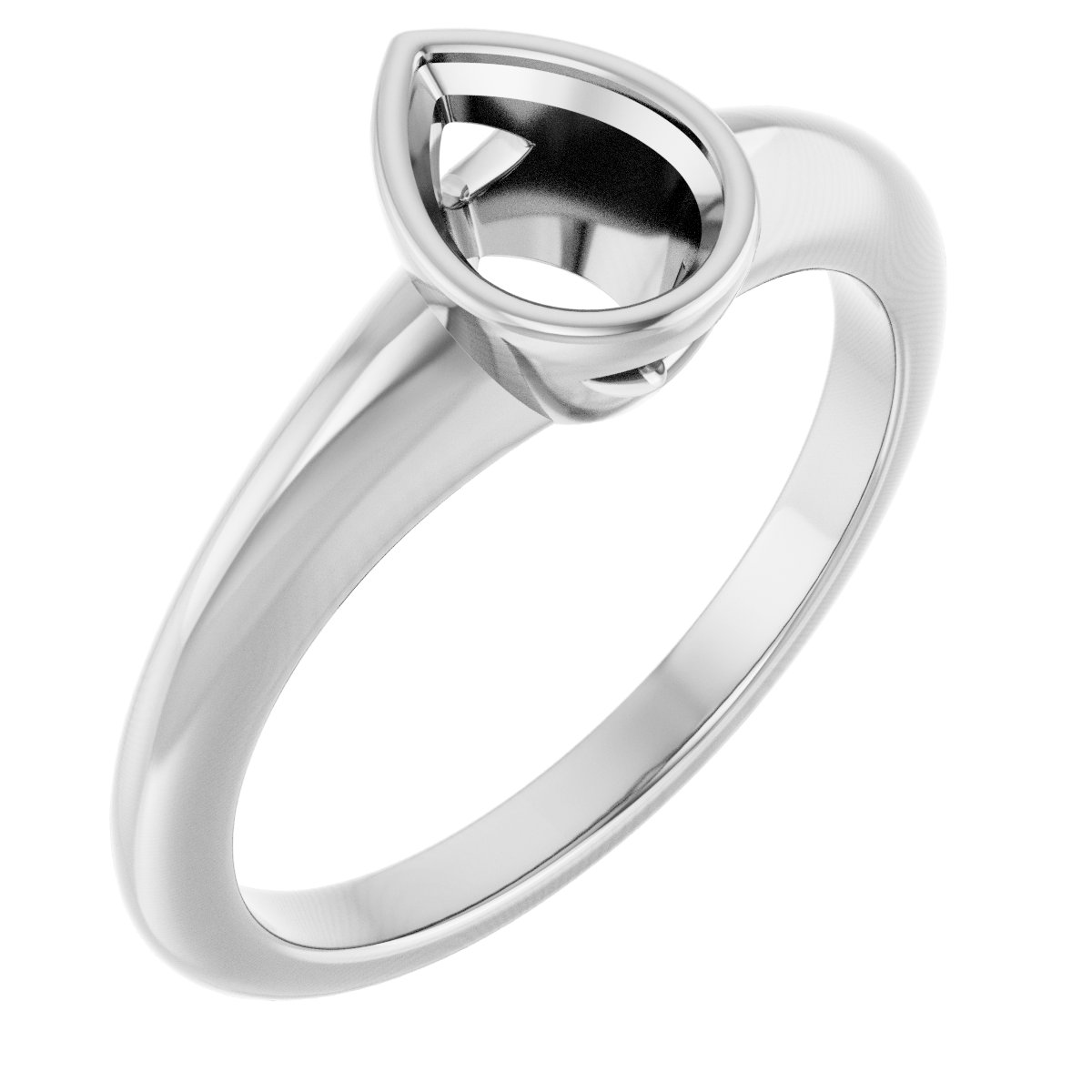 Bezel-Set Solitaire Engagement Ring