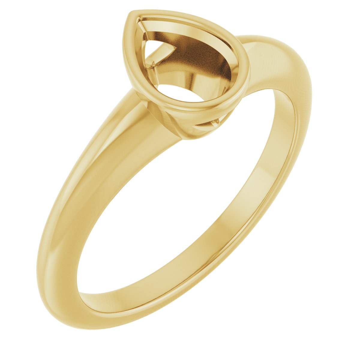 Bezel-Set Solitaire Engagement Ring