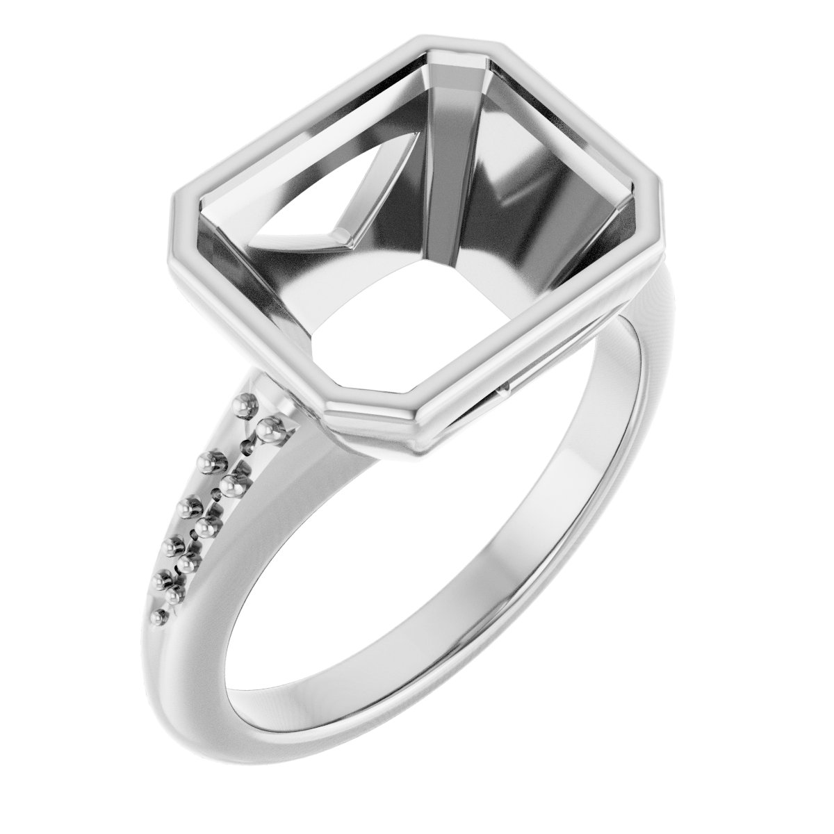 Bezel-Set Solitaire Engagement Ring
