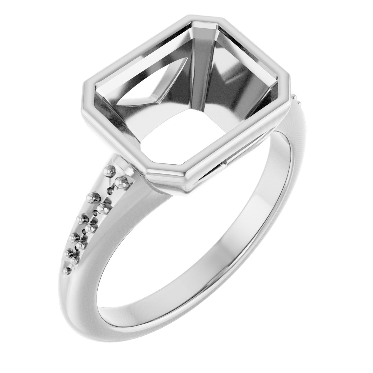 Bezel-Set Solitaire Engagement Ring